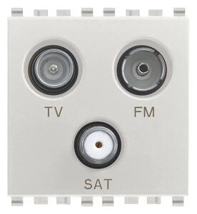 VIMAR EIKON TV-FM-SAT JEDNOS.3 IZLAZA 2M TV/SAT NEXT SREBRNI VI20303.N