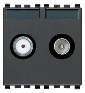 VIMAR EIKON TV-RD-SAT JEDNOS.2 IZLAZA 2M TV/SAT ANTRACIT VI20302.01