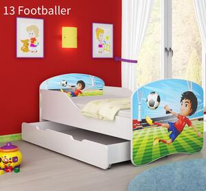 Dječji krevet ACMA s motivom + ladica 140x70 cm 13-footballer