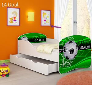 Dječji krevet ACMA s motivom + ladica 140x70 cm 14 Goal