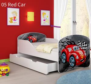 Dječji krevet ACMA s motivom + ladica 160x80 cm 05-red-car