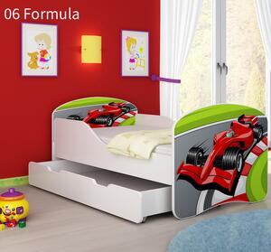 Dječji krevet ACMA s motivom + ladica 140x70 cm 06-formula-1