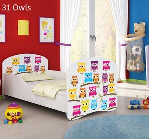Dječji krevet ACMA s motivom 140x70 cm 31-owls