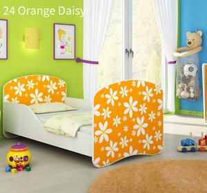 Dječji krevet ACMA s motivom 140x70 cm 24-orange-daisy