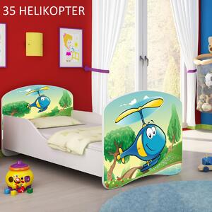 Dječji krevet ACMA s motivom 140x70 cm 35 Helikopter