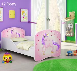 Dječji krevet ACMA s motivom 140x70 cm 17-pony