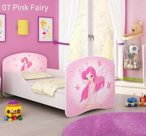 Dječji krevet ACMA s motivom 140x70 cm 07-pink-fairy