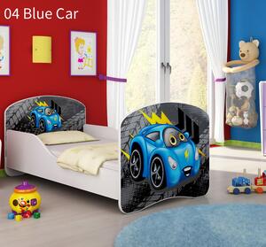 Dječji krevet ACMA s motivom 140x70 cm 04 Blue Car