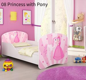 Dječji krevet ACMA s motivom 160x80 cm 08-princess-with-pony