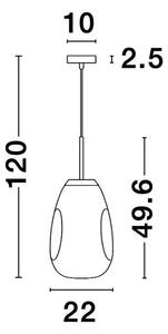 LAVA VISILICA E27 /IP20/BAKAR NL9190391