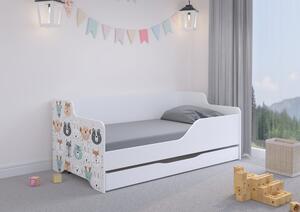 Dječji krevetić Lilu 160x80 s ladicom - Šumski svijet