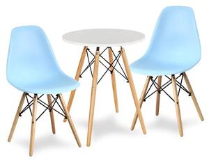 Set 2 stolice + stol - Oslo baby blue