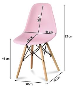 Set 2 stolice + stol - Oslo pink