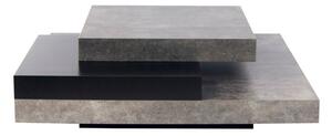 Stol za kavu u betonskom dekoru s crnim detaljima TemaHome Slate