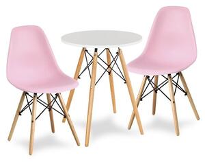 Set 2 stolice + stol - Oslo pink