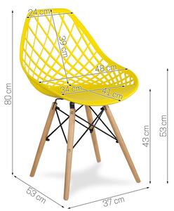 Set 2 stolice + stol - Alta yellow