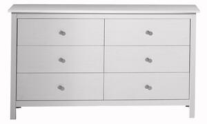 Bijela niska komoda od masivnog bora 130x80 cm Berna – Marckeric