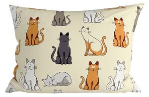 Polietilenska jastučnica COLORED CATS POLY 50x70 cm, krem boje