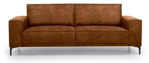 Konjak smeđa sofa od imitacije kože 224 cm Copenhagen – Scandic