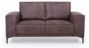 Smeđa sofa od imitacije kože 164 cm Copenhagen – Scandic