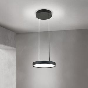 ORION Teide LED viseća svjetiljka, crna, jedna žarulja, metalna, 2700 K, prigušiva, Crno, Dnevni boravak/blagovaonica, Aluminij