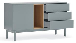 Plava/siva niska komoda 140x76 cm Corvo – Teulat