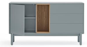 Plava/siva niska komoda 140x76 cm Corvo – Teulat
