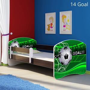 Dječji krevet ACMA s motivom, bočna wenge 140x70 cm 14 Goal