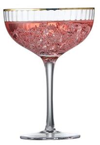 Set od 4 koktel čaše sa zlatnim rubom Lyngby Glas Palermo, 315 ml