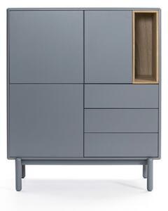 Plava/siva visoka komoda 100x120 cm Corvo – Teulat