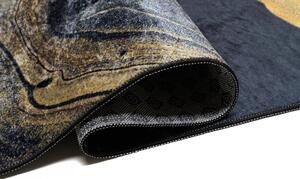 Crni dizajnerski tepih s apstraktnim uzorkom Širina: 140 cm | Duljina: 200 cm