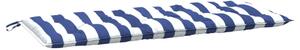 VidaXL Jastuk za vrtnu klupu plavo-bijeli prugasti 120x50x7 cm tkanina
