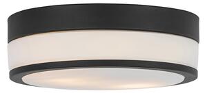 Moderna vanjska stropna svjetiljka crna 28 cm IP44 - Flavi