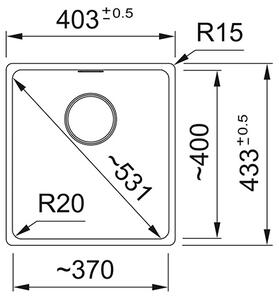 Franke sudoper Maris 2.0 – MRG 110-37 - podugradbena - MAT CRNA