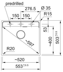 Franke sudoper Maris 2.0 – MRG 110-52 TL A - podugradbena - MAT CRNA