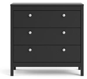 Crna niska komoda 82x80 cm Madrid – Tvilum