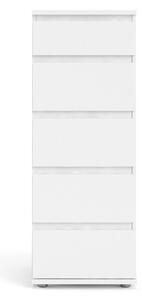 Bijela visoka komoda 40x107 cm Nova – Tvilum