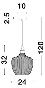 LONI VISILICA E27 /IP20/MATT CRNA & TAMNO PLAVA NL9191243
