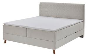 Bež boxspring krevet s prostorom za pohranu 180x200 cm Memphis - Meise Möbel