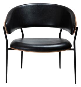 Crna fotelja od imitacije kože Crib – DAN-FORM Denmark