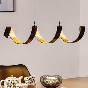 Helix LED viseća svjetiljka, crna i zlatna, 80 cm