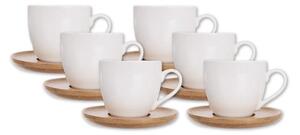 Bijele porculanske šalice u setu od 6 kom 125 ml Whiteline - Orion