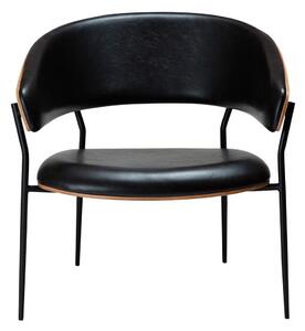 Crna fotelja od imitacije kože Crib – DAN-FORM Denmark