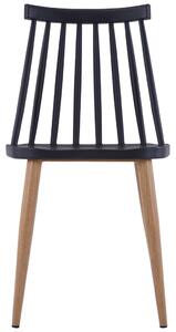 VidaXL Blagovaonske stolice 6 kom crne plastične