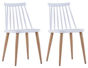 VidaXL Blagovaonske stolice 2 kom bijele plastične
