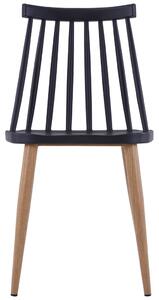 VidaXL Blagovaonske stolice 2 kom crne plastične