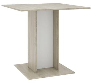 VidaXL Blagovaonski stol bijeli i boja hrasta 80x80x75 cm od iverice