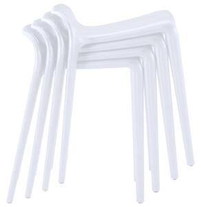 VidaXL Složivi stolci 4 kom bijeli plastični