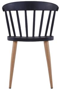 VidaXL Blagovaonske stolice 4 kom crne plastične
