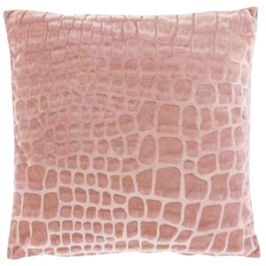 Baršunasti ukrasni jastuk NANOU 45x45 cm, staro ružičasti